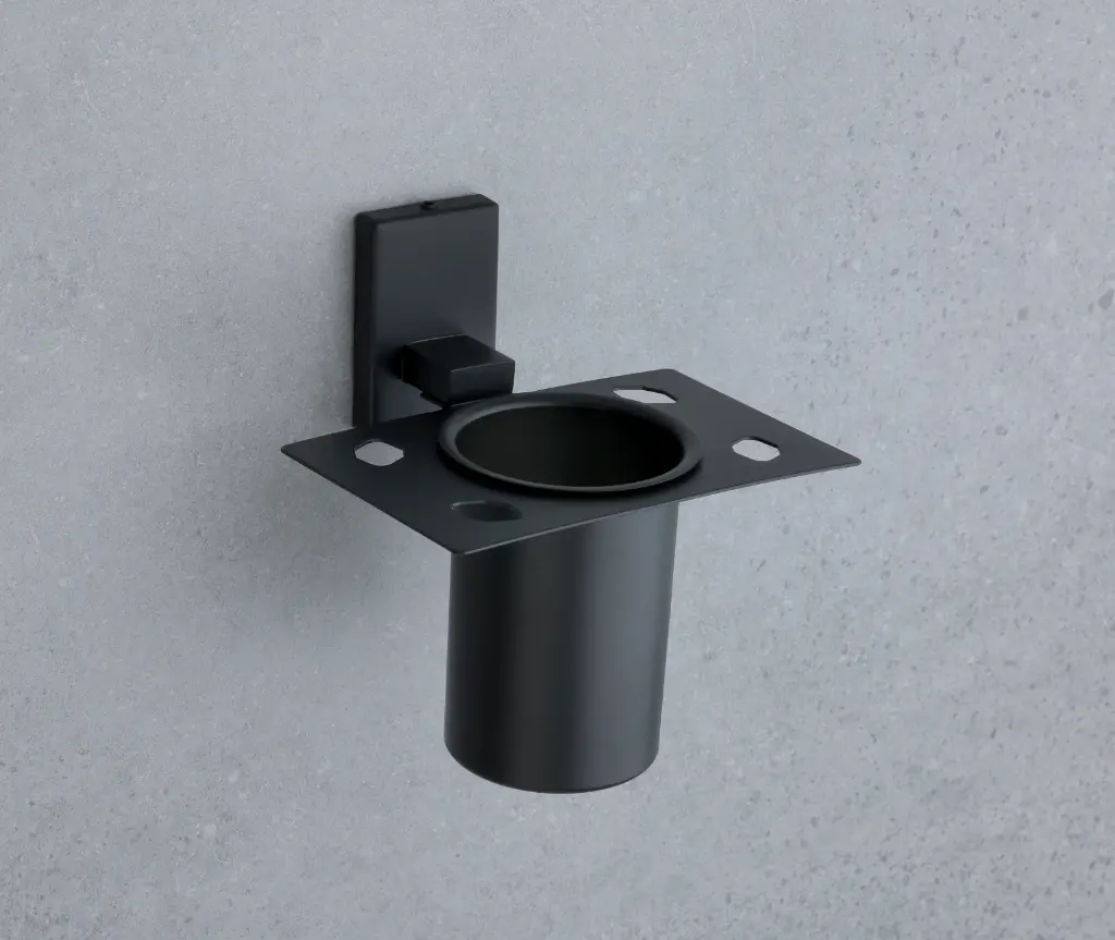 Wall-Mounted Toothbrush Holder - Modern Square Design with Four Color Options