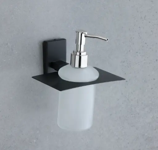 Wall-Mounted Liquid Soap Dispenser - Modern Square Design with Four Color Options